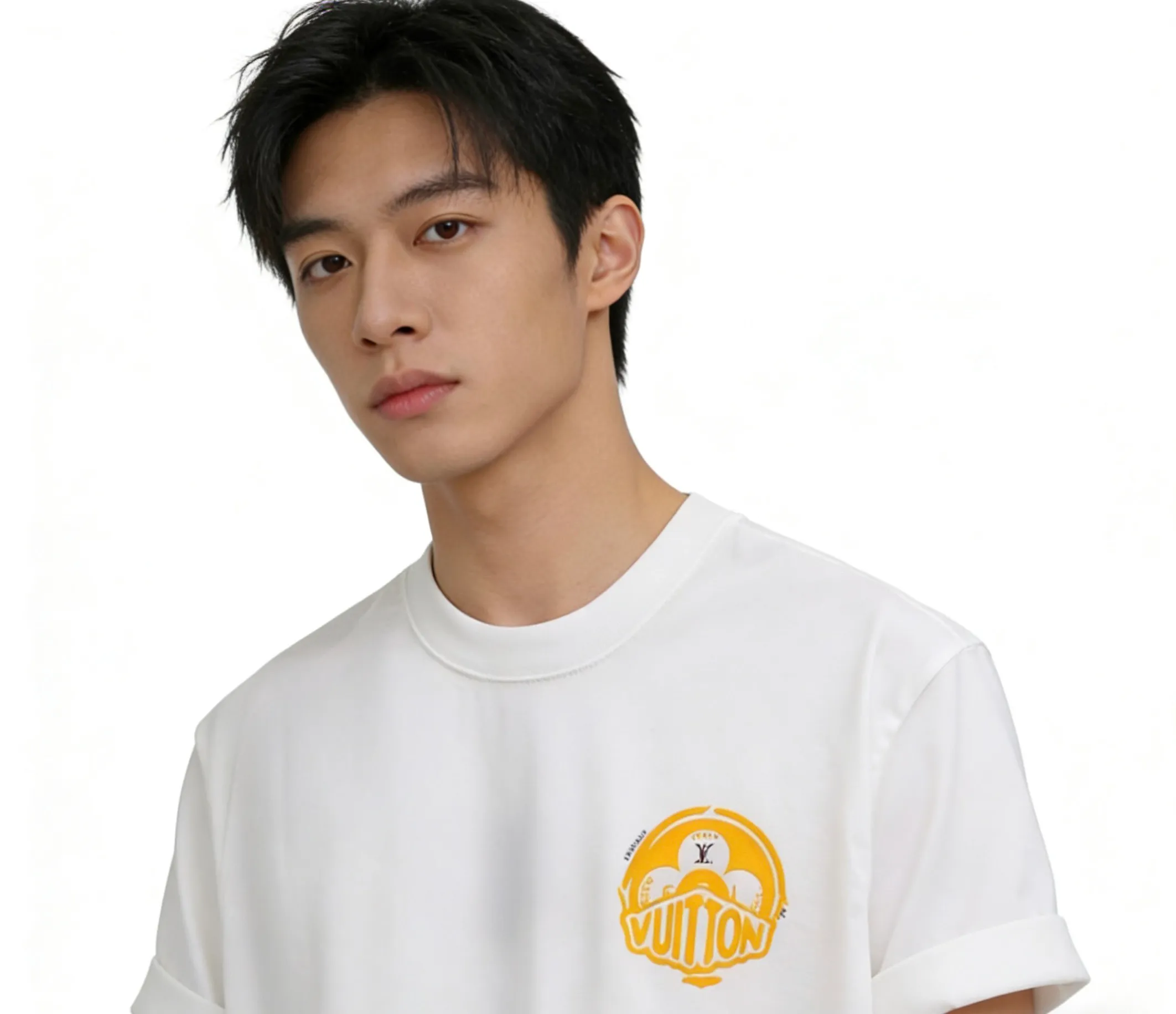 Louis Vuitton/Louis Vuitton 26ss front and rear logo printed short sleeves